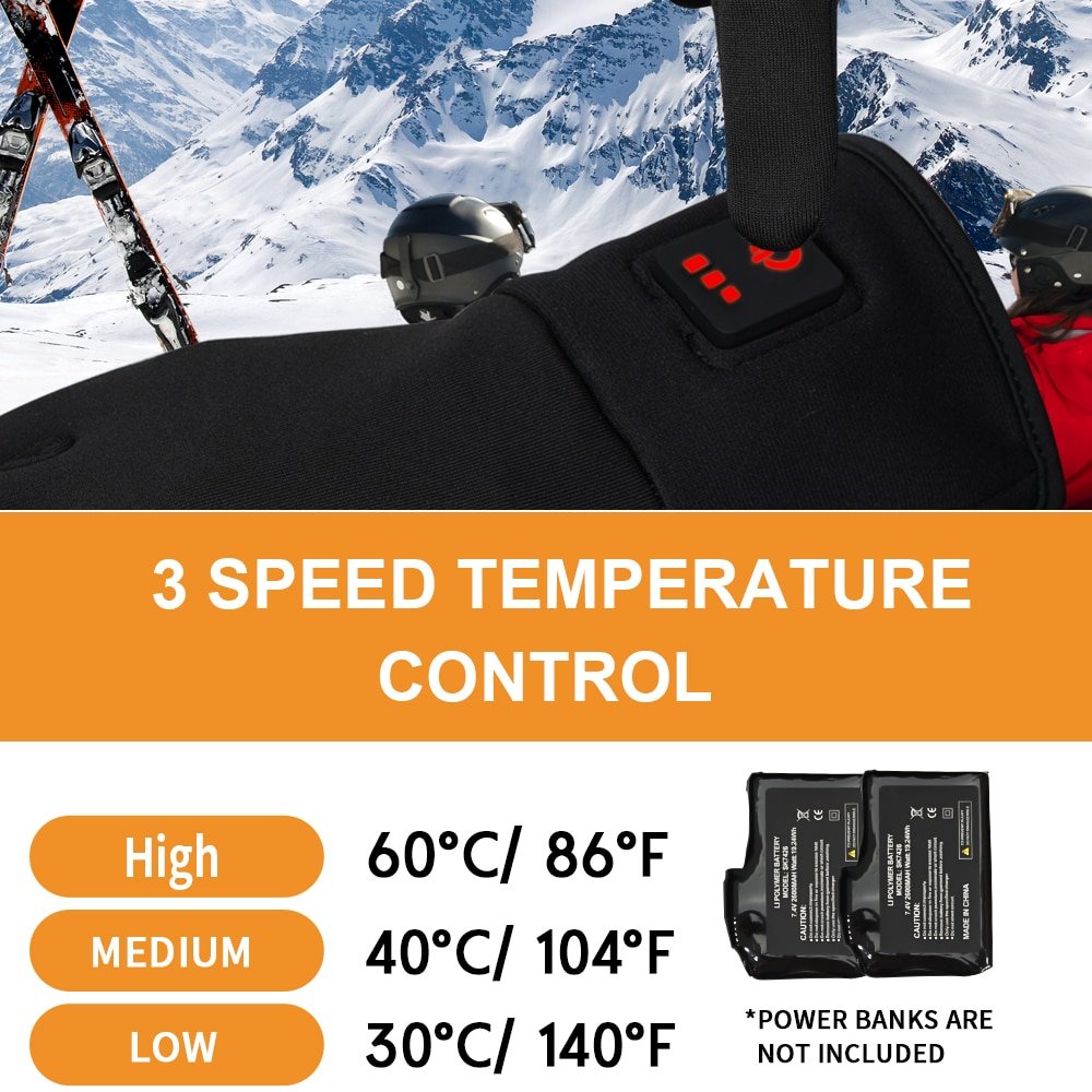 Construction or warehouse worker wearing durable heated work jacket and pants, designed for mobility and long battery life.