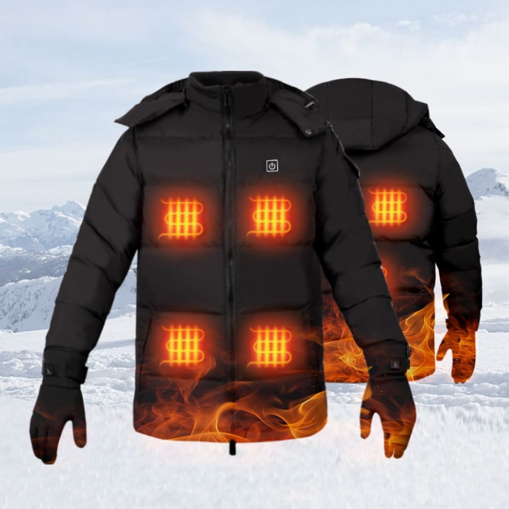 Collage or graphic of international safety certification logos (CE, FCC, RoHS, UL, UN38.3) relevant to heated jackets and their batteries.