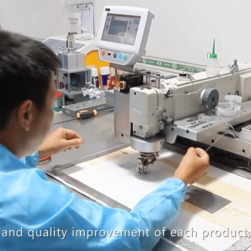 automated sewing machine stitching heating elements for heated clothing production and electric heating apparel