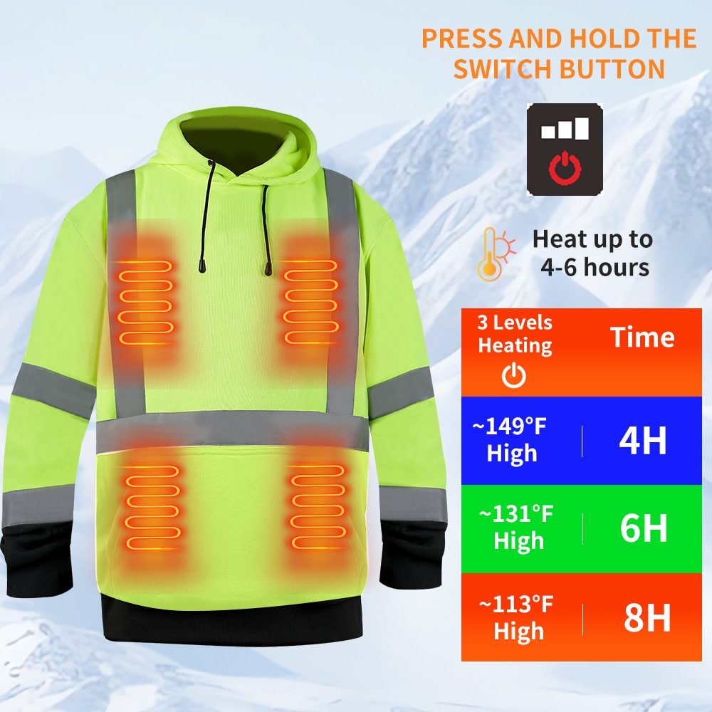 Stay warm and comfortable in extreme cold with our smart heated jacket, designed for winter sports, outdoor activities, and daily cold-weather wear. Featuring advanced multi-zone heating and adjustable temperature control, this battery heated jacket delivers targeted warmth to key areas while ensuring safety and energy efficiency.