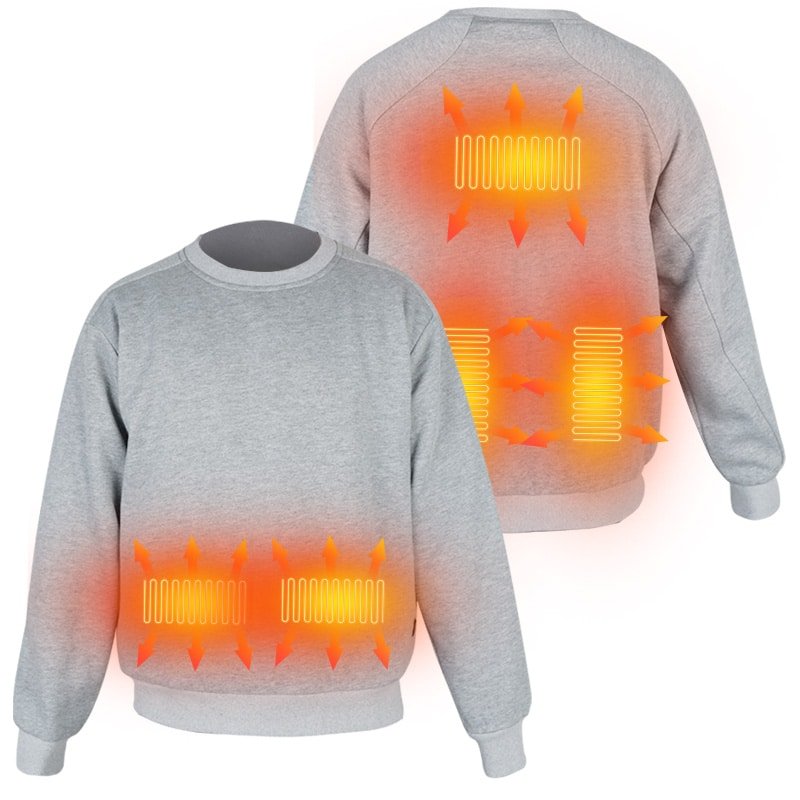 Stay warm and comfortable in the harshest winter conditions with our heated base layer sweatshirt, specifically designed for outdoor workers. This battery heated sweatshirt provides consistent core warmth across the chest, back, and neck, helping workers maintain focus and productivity in freezing temperatures.