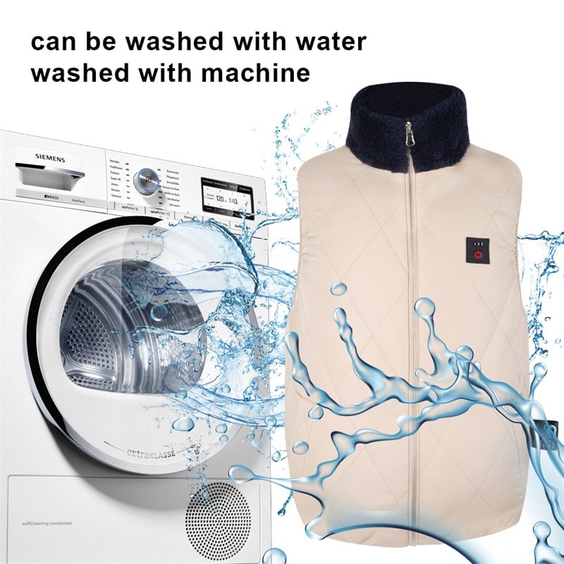 machine washable heated clothing waterproof heating jacket wash cycle durability heated apparel safe washing performance