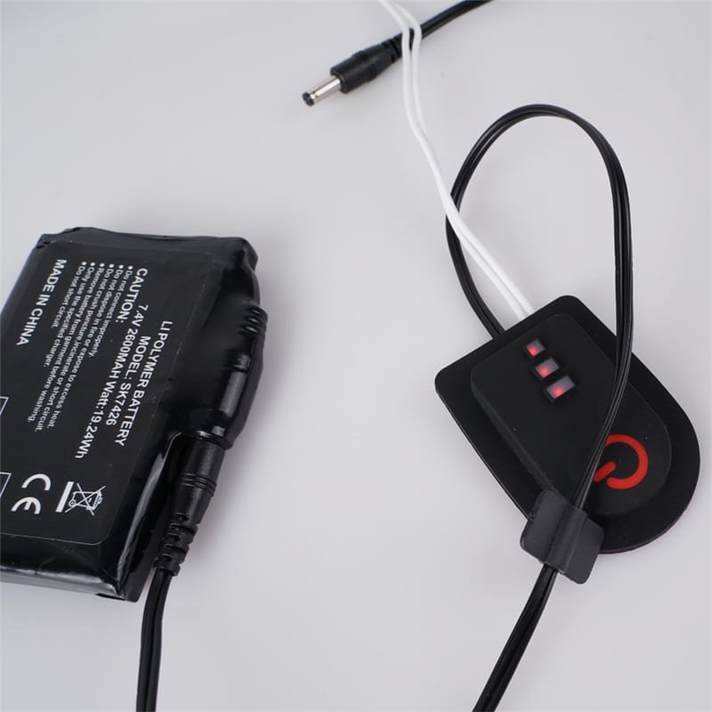 rechargeable lithium battery pack and temperature controller for heated clothing electric heating system