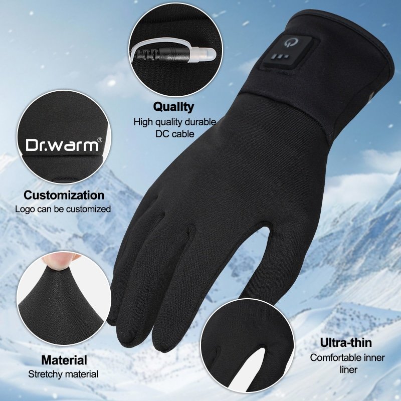 Our ultra-thin battery heated gloves are engineered for lightweight warmth and maximum flexibility, making them ideal for layering under outer gloves or wearing alone in mild winter conditions. Designed with an advanced heating system, these electric heated gloves deliver consistent heat across the fingers and back of the hand while maintaining a slim, ergonomic fit.