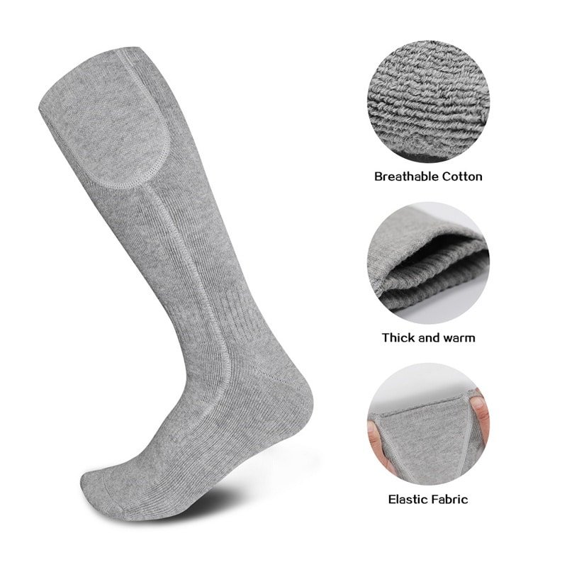 100 Percent Cotton Heated Socks Breathable and Soft for Outdoor Sports Thermal Factory Direct