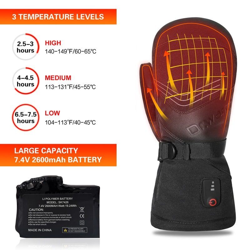 Safety certification marks (CE, SGS) displayed on the Dr.Warm G24+ heated gloves or their packaging, emphasizing product safety.
