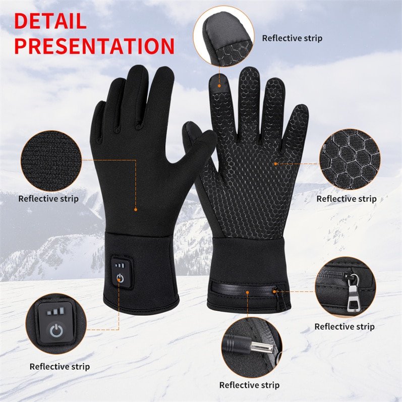Image representing factory customization and bulk order services for heated glove liners, with the Dr.Warm brand logo.
