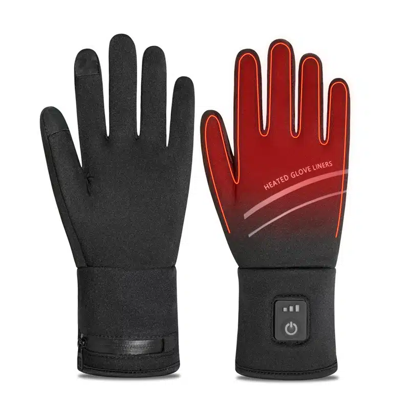 Official product title graphic for “Dr.Warm Heated Glove Liners”, the brand’s solution for battery-powered hand warmth.