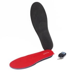 R3 electric heated insoles and remote control, designed specifically as a USB rechargeable foot warmer for cycling.