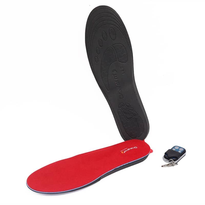 R3 electric heated insoles and remote control, designed specifically as a USB rechargeable foot warmer for cycling.