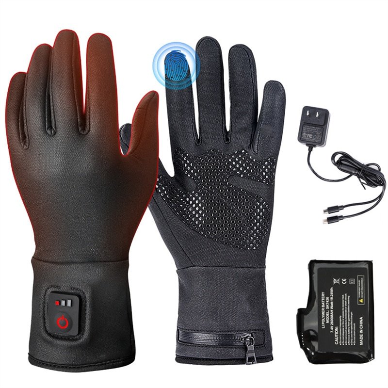 Focus on the integrated lithium battery pack of the Dr.Warm G18-4 gloves, emphasizing energy density and rechargeability for extended outdoor use.