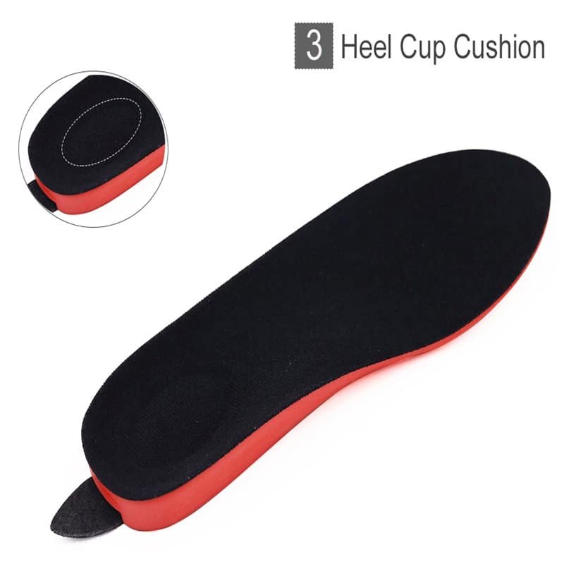 Close-up view of the remote control for Dr.warm R3-1 heated insoles, displaying temperature selection buttons.