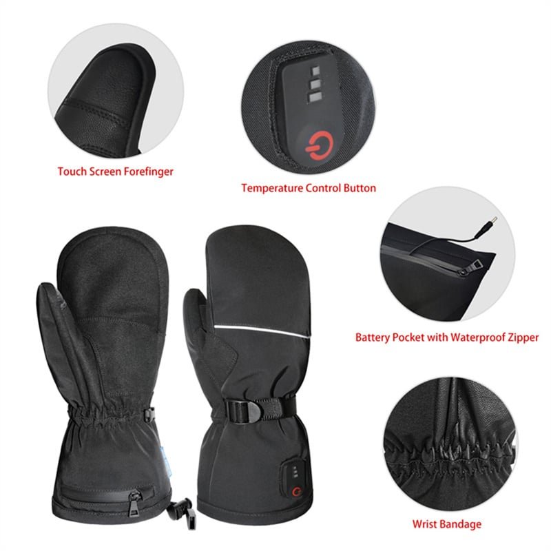Detail shot of the G26 glove’ construction, highlighting the convertible mitt attachment point and the stretch twill and velvet materials available for customization.