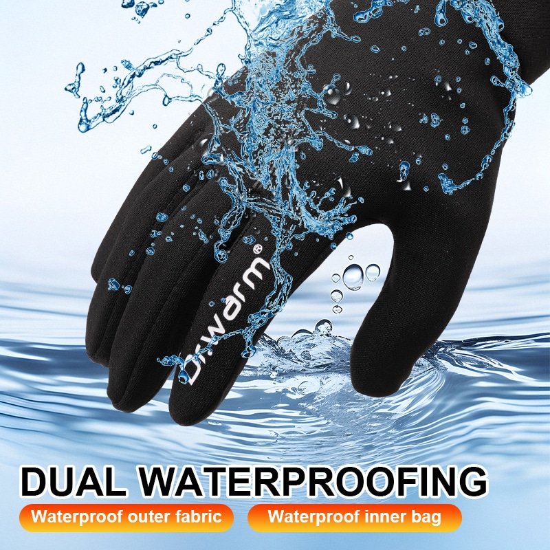 Product detail image highlighting the RoHS compliance certification and the custom manufacturing tag for these outdoor sports heated gloves.