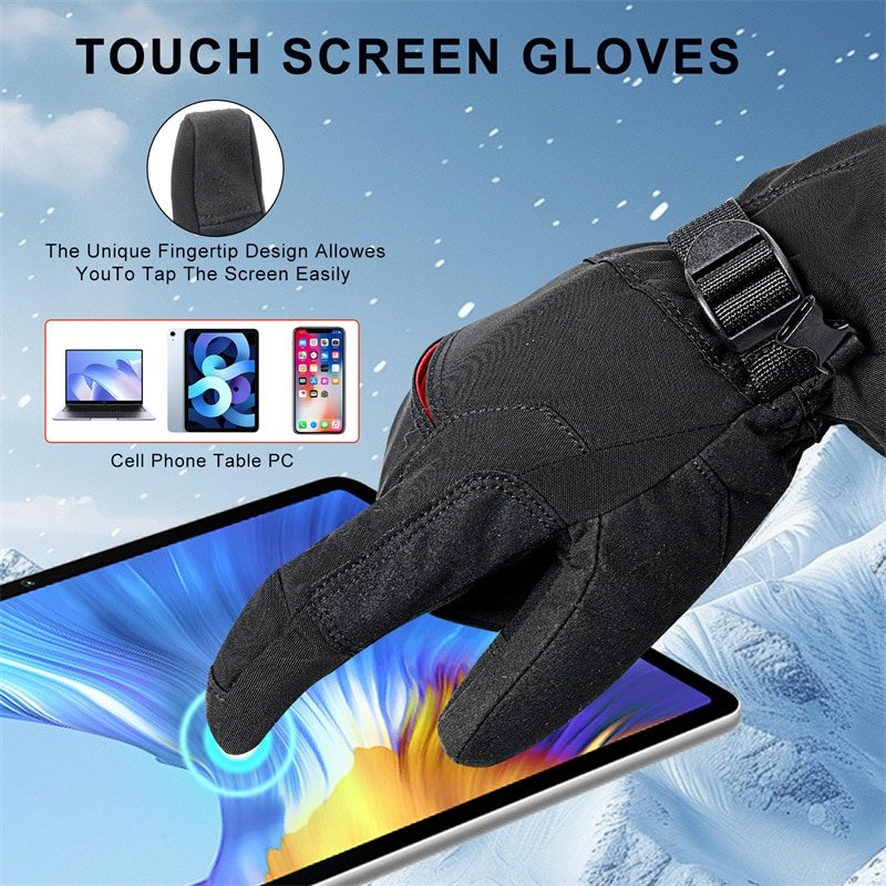 A flagship image of the innovative Dr.Warm 3-finger heated gloves, showcasing its sleek design, practical free fingers, and integrated heating system for supreme winter performance.