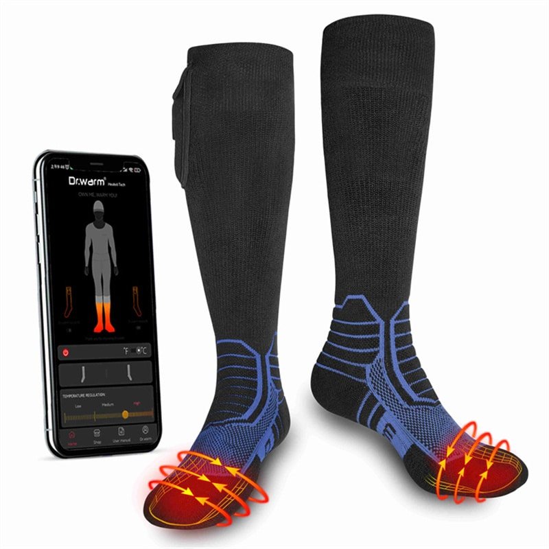 APP Remote Control Heated Socks for Skiing Rechargeable Battery Thermal Socks from ODM Factory