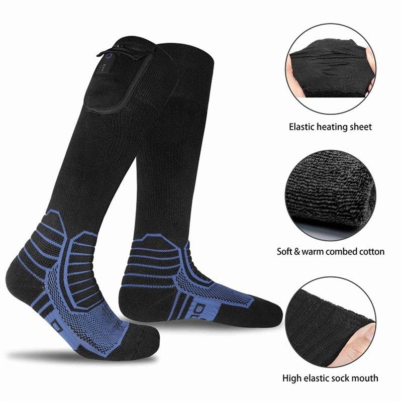 Breathable Ski Heating Socks Made with Full Cotton for Moisture Management Direct from Factory