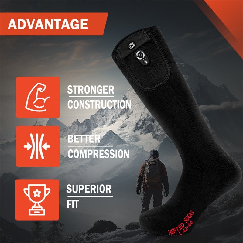 CE FCC RoHS Certified Heated Socks Model SR01 Safe Wireless Heating Product from Factory