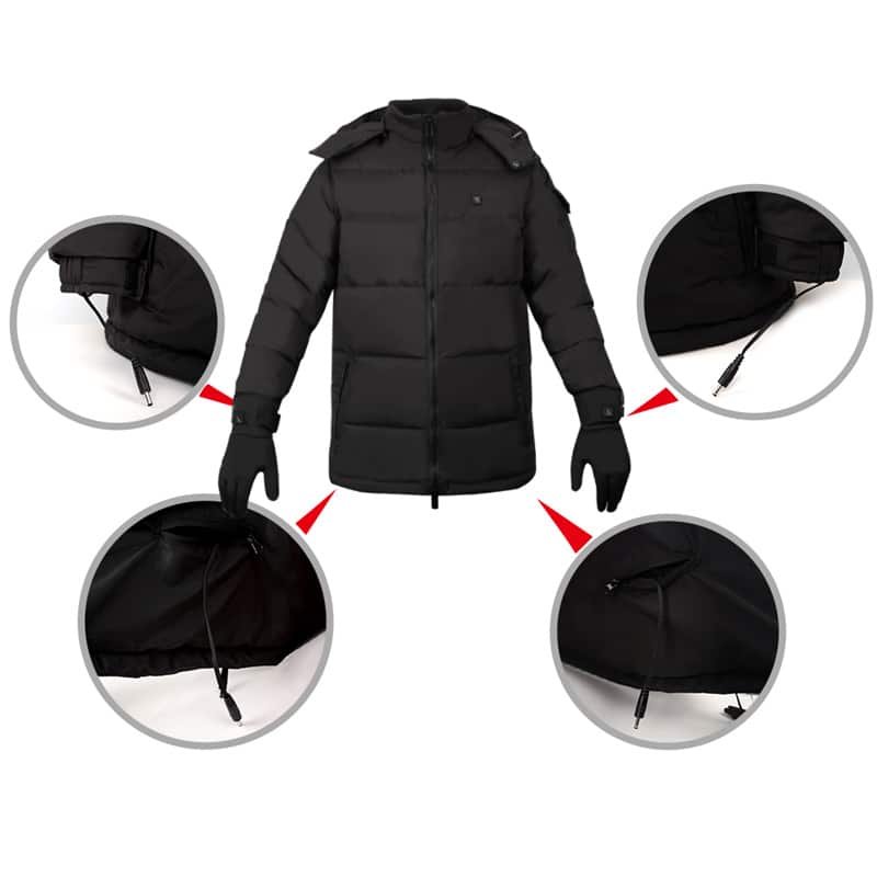 CE SGS Certified Heated Jacket Model VM06 Polyester Nylon Factory Manufacturer