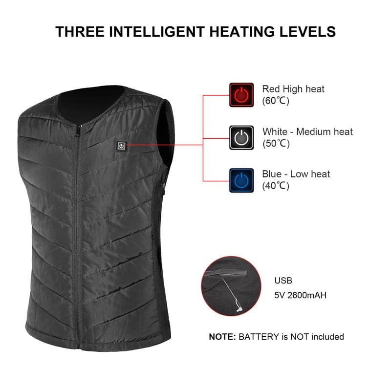 Complete Heated Vest Solution Far Infrared Tech Fleece Knit Construction ODM Factory
