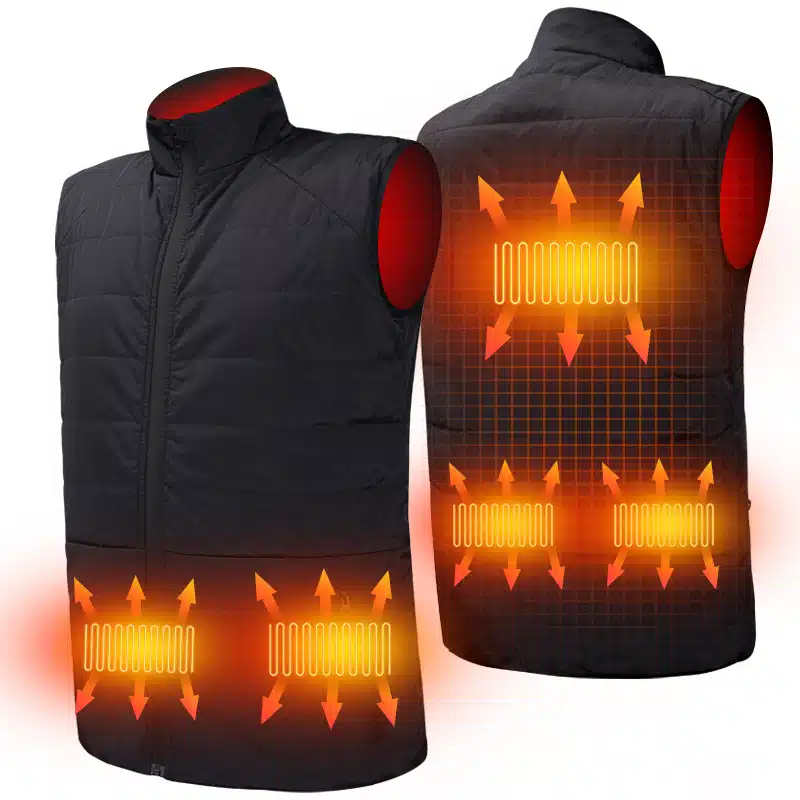 Custom heated vest with multi-zone heating elements for OEM and ODM production