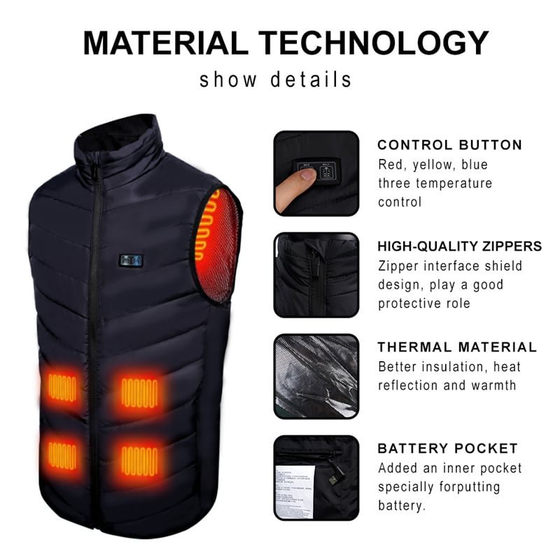 Full Service Custom Heated Winter Vest Manufacturer and Trader Battery Heating Solutions