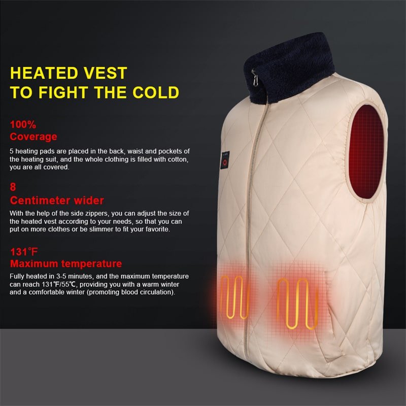 Custom Womens Heated Vest with Battery Pack for Hunting Winter Wear Polyester Nylon Blend Factory