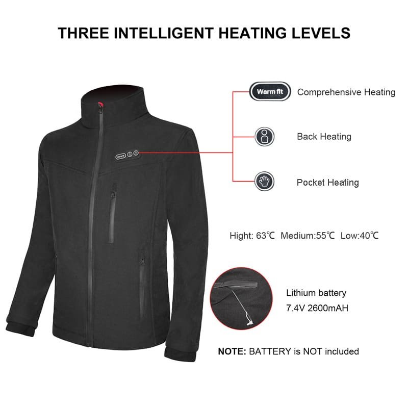 Heated Jacket 14 Days Delivery Polyester Spandex Stretch Fabric Winter Custom Factory Supplier