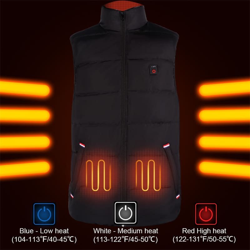 Heated Vest Model VM01 CE SGS Certified 5V Heating System Custom Manufacturer