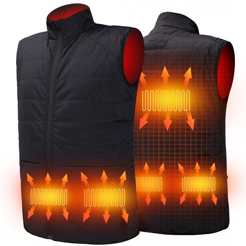 Lightweight Heated Down Vest Custom Logo Gilet Chauffant USB Battery Electric Winter Factory