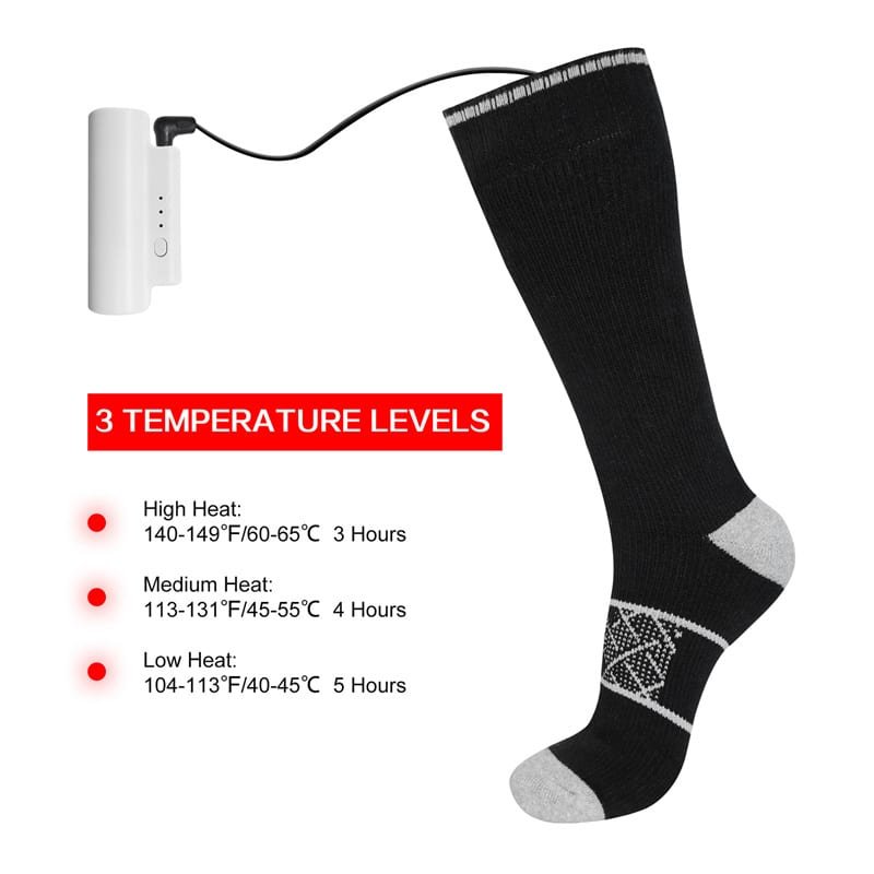 Lithium Ion Battery Heated Socks with 14 Days Delivery Reliable Power Factory Supplier