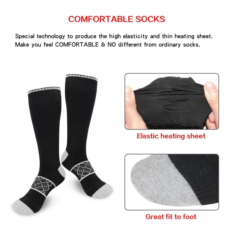 Long Ski Heated Socks for Men and Women Thermal Wear with Extended Coverage Factory Direct