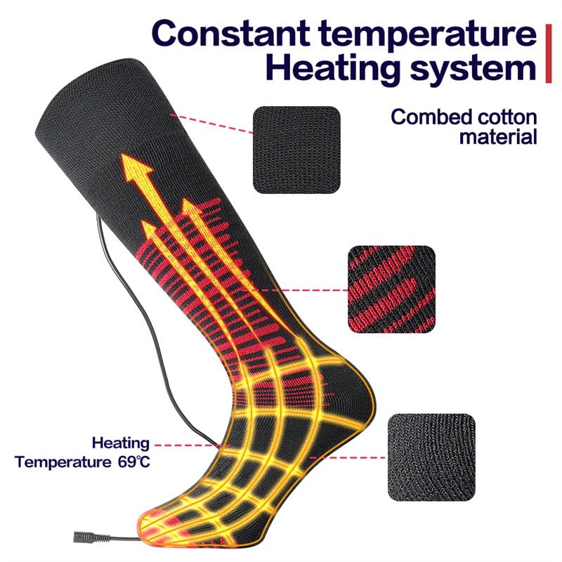 ODM OEM Heated Socks Manufacturer for Motorcycle and Snowmobile Gear Brands CE RoHS Certified Production