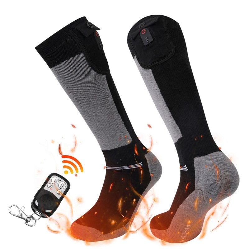 Outdoor Sports Heated Socks Rechargeable and Washable Full Cotton Material from Direct Factory Supplier