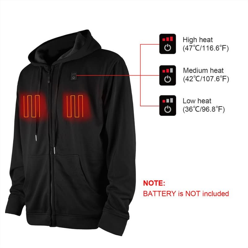 Puffy Heated Jacket for Men with Cotton Filling Winter Formal Wear USB Electric Heating Factory Custom