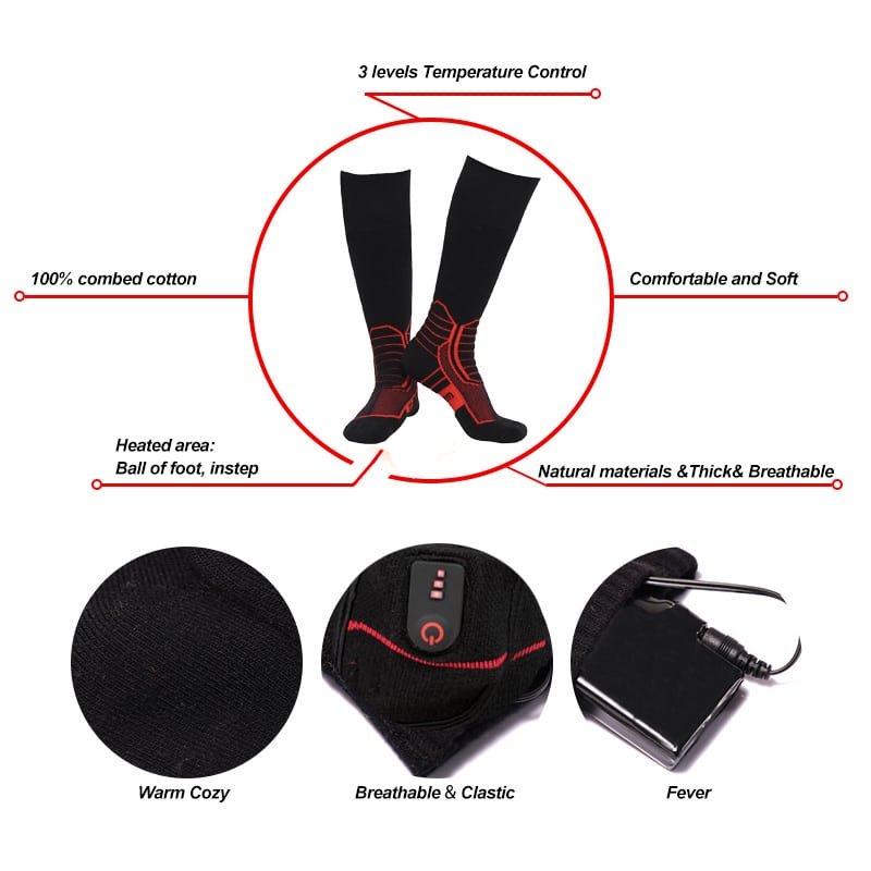 Rechargeable Heated Socks Perfect Cold Weather Gift for Him and Her Factory Wholesale Price