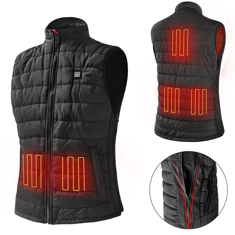 Safe USB Heated Vest Manufacturer 5V Battery System Custom Outdoor Apparel Solution