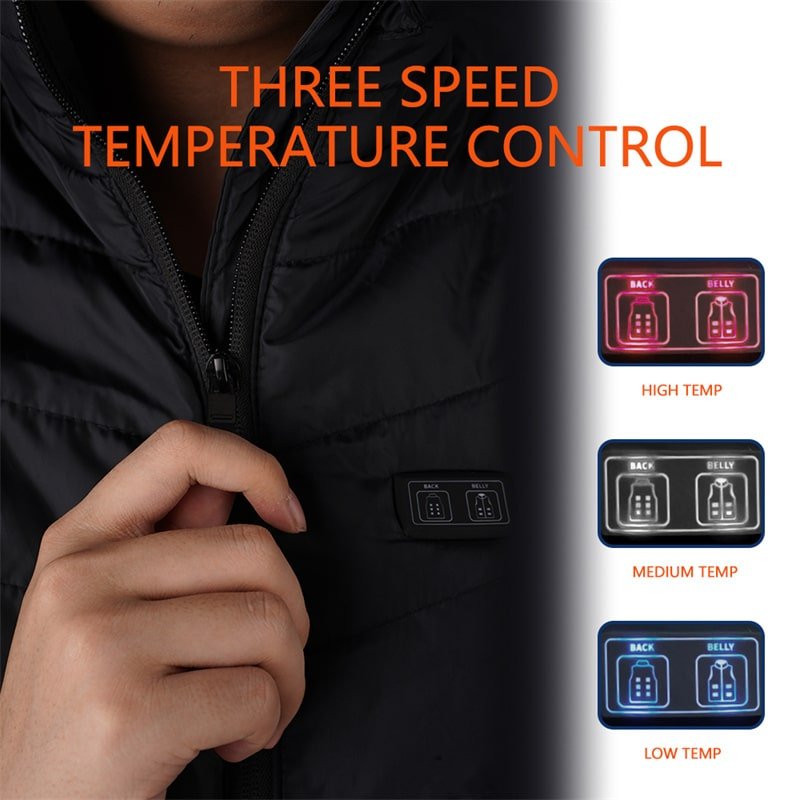USB Heated Jacket with Detachable Battery Pack for Unisex Thermal Wear Manufacturing