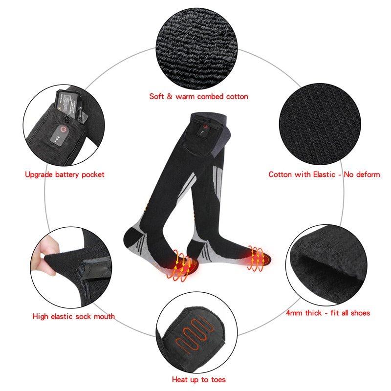 Wholesale Custom Design Heated Socks Factory Price MOQ 500 for Brand Development