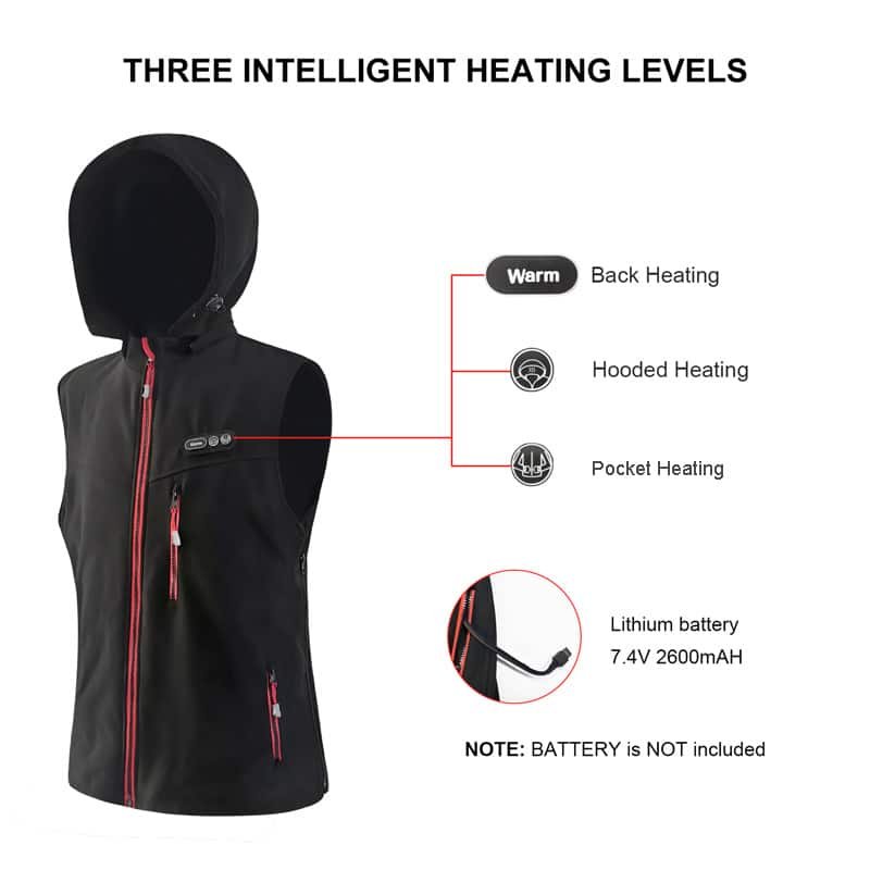 Wholesale Hooded Heated Vest MOQ 500 Custom OEM ODM Factory Direct Price