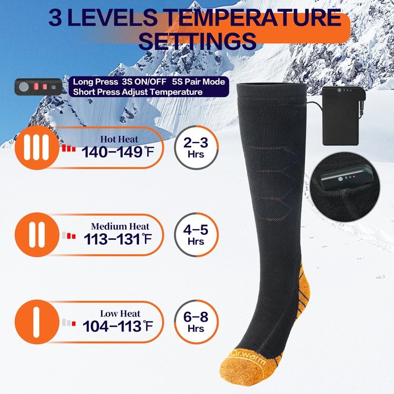 Wholesale Rechargeable Heated Socks Factory Price with TT Western Union Paypal Payment Accepted