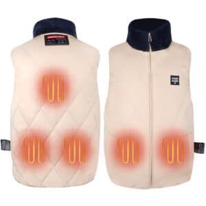 Womens Heated Vest with 5 Areas Heating Pad Rechargeable Battery Pack Custom Factory ODM