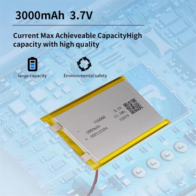 3000mAh 3.7V lithium battery for heated gear rechargeable battery for heated gloves heated jacket battery lithium battery pack