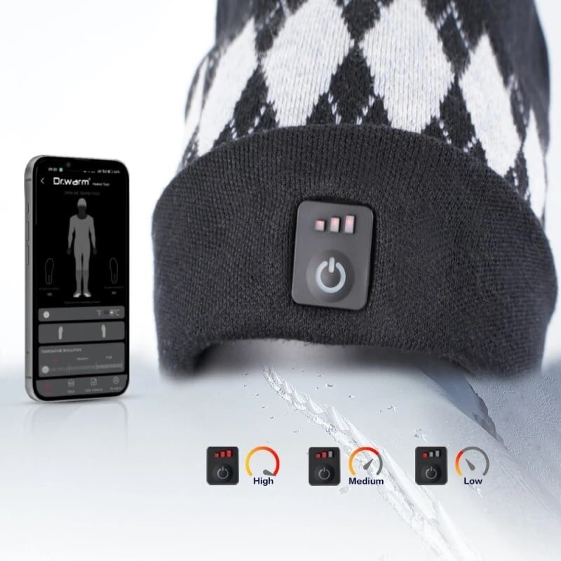 Bluetooth Control Heated Hat Rechargeable Electric for Comfortable Winter Gear Dongguan Factory