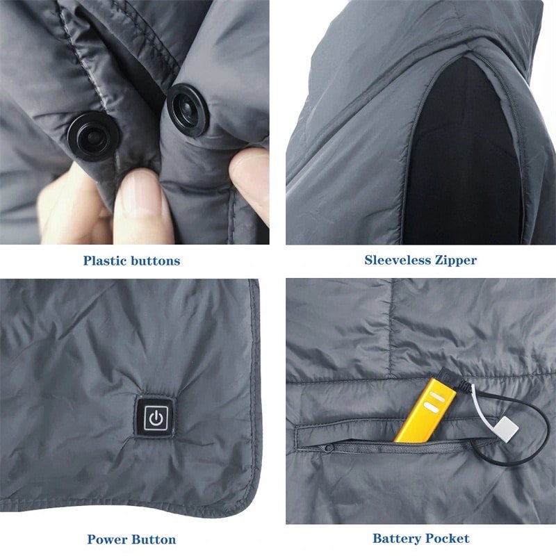 CE Certified Heated Vest and Blanket with 14 Days Delivery Dual Function Factory Direct