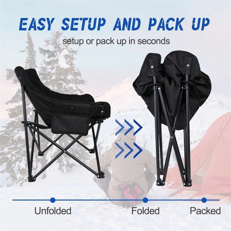 Heated Chair Model HC01 with 3 to 5 Days Delivery Portable Folding Design Factory Direct