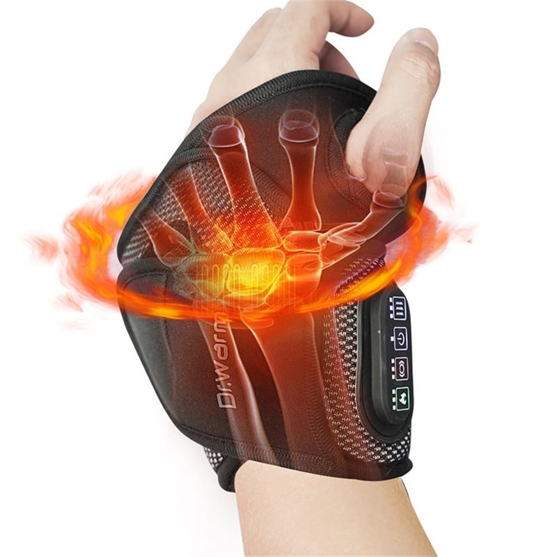 Heated and Vibration Wristband Multi Function Massage Brace with Carbon Fiber Factory ODM