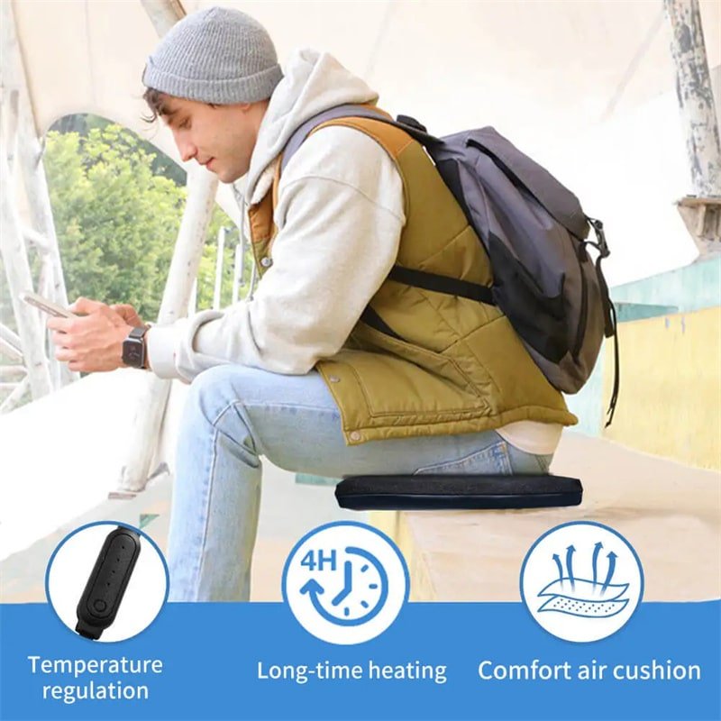 Portable Heated Cushion for Office Car and Home Use with Rechargeable Heating Factory