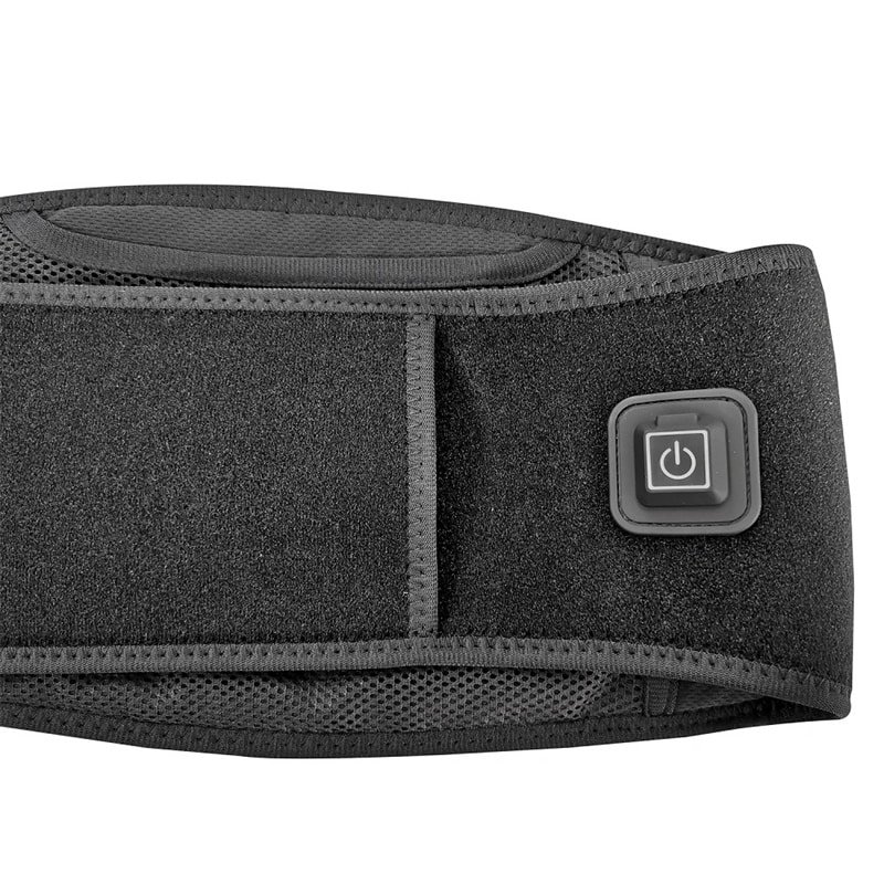 Rechargeable and Adjustable Heated Waist Belt with Massage Band for Back Support Factory