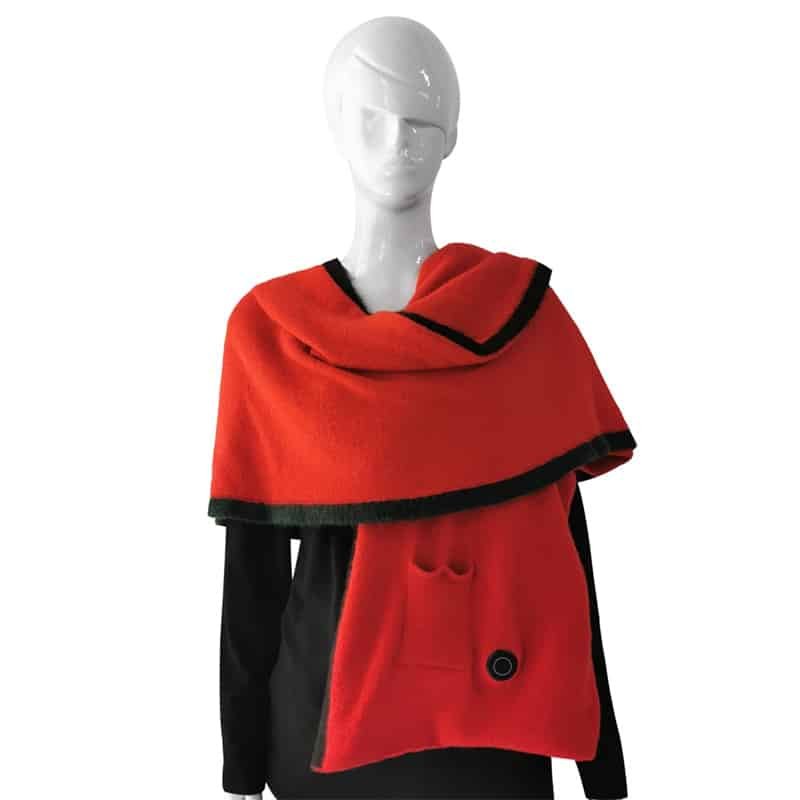 USB Heated Shawl and Blanket 2 in 1 Plush Throw Lap Blanket Knitting Factory ODM